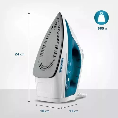 Ferro A Vapor Azul/branco 1200w F-32 Mondial Cor Azul 110v Ferro A Vapor Azul/branco 1200w F-32 Mondial Cor Azul 110v